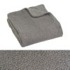 Manta Sherpa-Polar Bouclé Cinza 130 X 160 Cm (2 Unidades)