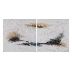 Pintura Abstrato 2 M Canvas Decoração 100 X 100 Cm ( 2 unidades)