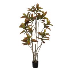 Planta Croton Vermelho Goma Decoração 150 Cm