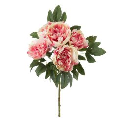 Punhado 5 Flores Rosa Pvc Jardins 46 Cm (8 unidades)