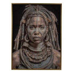 Quadro Africana Tecido Decoração 133 X 180 Cm