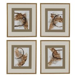 Quadro Pintura Abstrato 4 M 44 X 50 Cm (4 unidades)