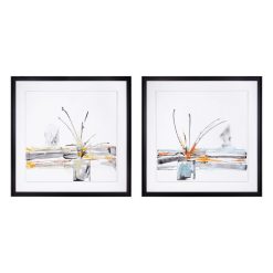 Quadro Pintura Jarras 2 M Canvas 100 X 100 Cm ( 2 unidades)