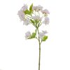 Rama Flores Rosa-Branco Pvc Jardins 40 Cm ( 24 unidades)