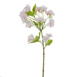 Rama Flores Rosa-Branco Pvc Jardins 40 Cm ( 24 unidades)