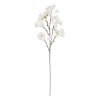 Rama Rosas Branco Nailon Decoração 110 Cm (6 unidades)