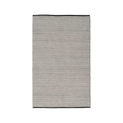 Tapete Branco-Preto Tecido Decoração 160 X 230 Cm