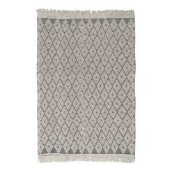 Tapete Branco-Preto Tecido Decoração 200 X 300 Cm