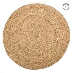 Tapete Natural Juta Decoração 100 X 100 X 1 Cm