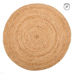 Tapete Natural Juta Decoração 120 X 120 X 1 Cm