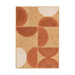 Tapete Terracota Juta Decoração 160 X 230 Cm