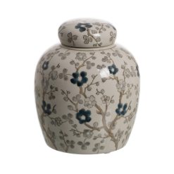 Tibor Branco-Cinza Porcelana Decoração 17 X 17 X 19 Cm