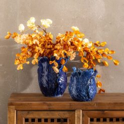 Alternative view of Vaso Azul Cerâmica Decoração 17 X 16 X 20 Cm