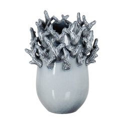 Vaso Azul Cerâmica Decoração 26