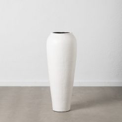 Vaso Branco Fibra De Cimento 38 X 38 X 100 Cm