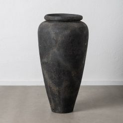 Vaso Cinzento Fibra De Cimento  62 X 62 X 120 Cm