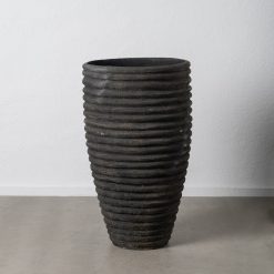 Vaso Cinzento Fibra De Cimento  82 X 82 X 120 Cm