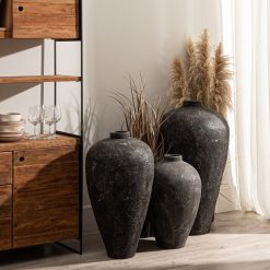 Alternative view of Vaso Cinzento Terracota  38 X 38 X 60 Cm