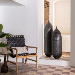 Alternative view of Vaso Preto Aluminio Decoração 33 X 33 X 120 Cm