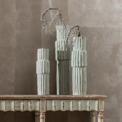 Alternative view of Vaso Verde Cerâmica Decoração 21 X 21 X 75 Cm