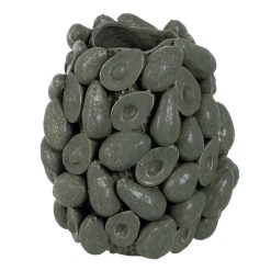 Vaso Verde Cerâmica Decoração 33 X 33 X 37